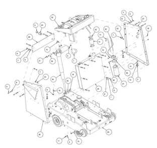 Section 01 Diagram and Parts List for MK-3026K 166449-26 MK Diamond Concrete Saw